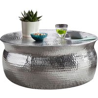 Couchtisch silber B/H/T: ca. 75x31x75 cm von Wohnling