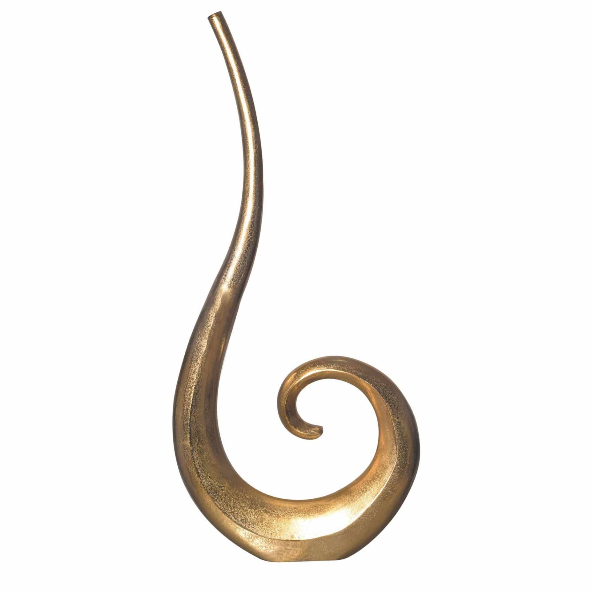 Deko Vase 100 cm Aluminium Gold Spirale Blumenvase Modern Groß von Wohnling