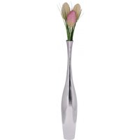 Deko Vase Bottle S Design Alu Aluminium-Dekoration Wohndeko modern Blumenvase silber Tischdeko Designvase von Wohnling