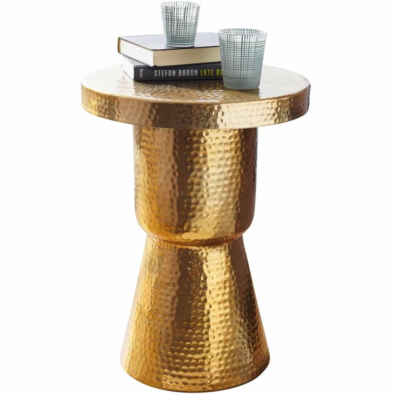 Design Beistelltisch 43x59x43 cm Aluminium Gold von Wohnling