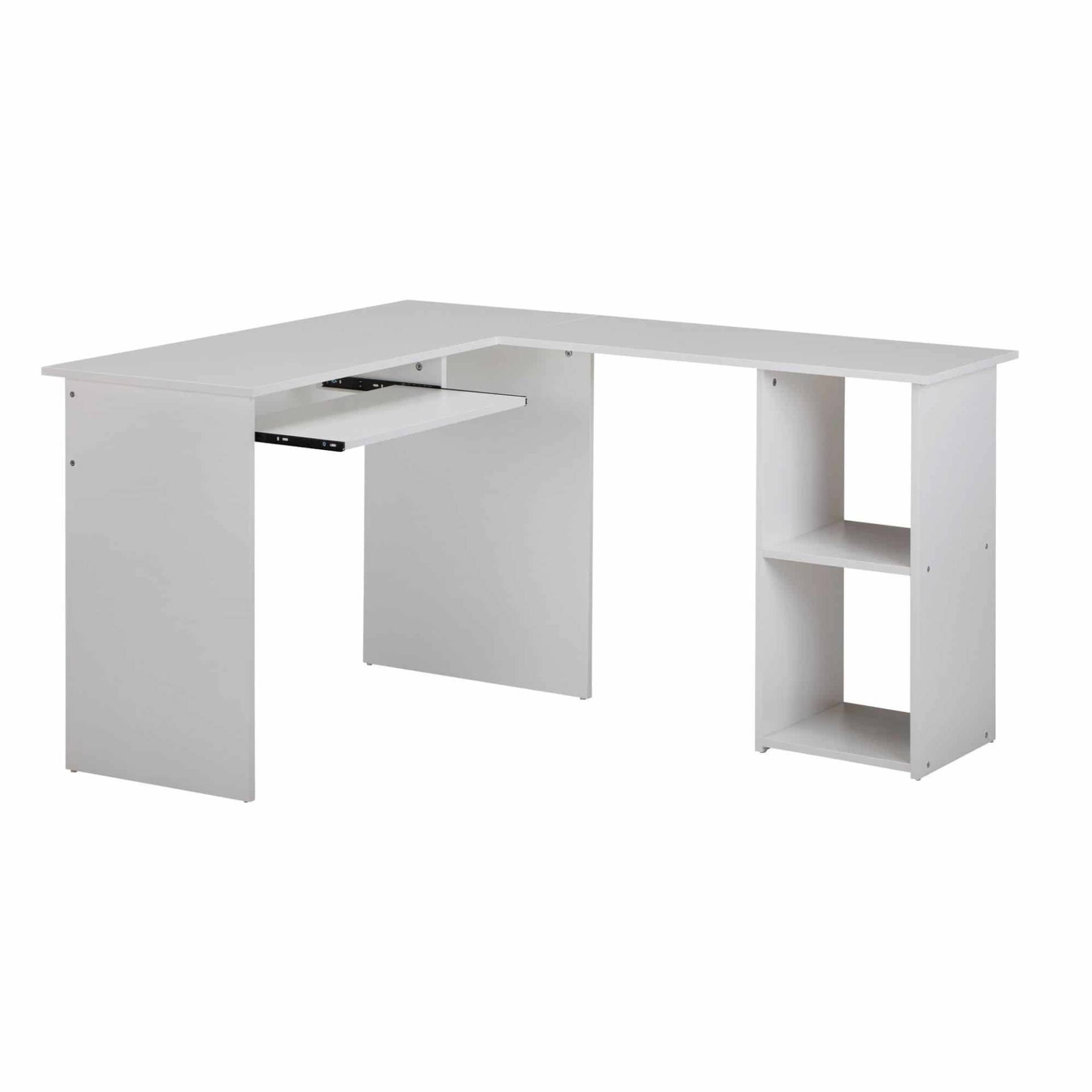 Design Schreibtischkombination 140 x 75,5 x 120 cm Weiß von Wohnling