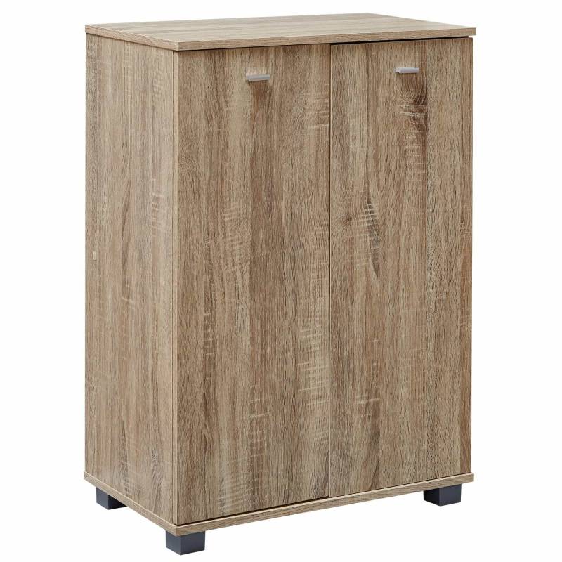 Design Schuhschrank NIMES modern Holz Sonoma 12 Paar Schuhe 4 Fächer 2 Türen Design Schuhschrank NIMES modern Holz Sonoma 12 Paar Schuhe 4 Fächer 2 Türen von Wohnling