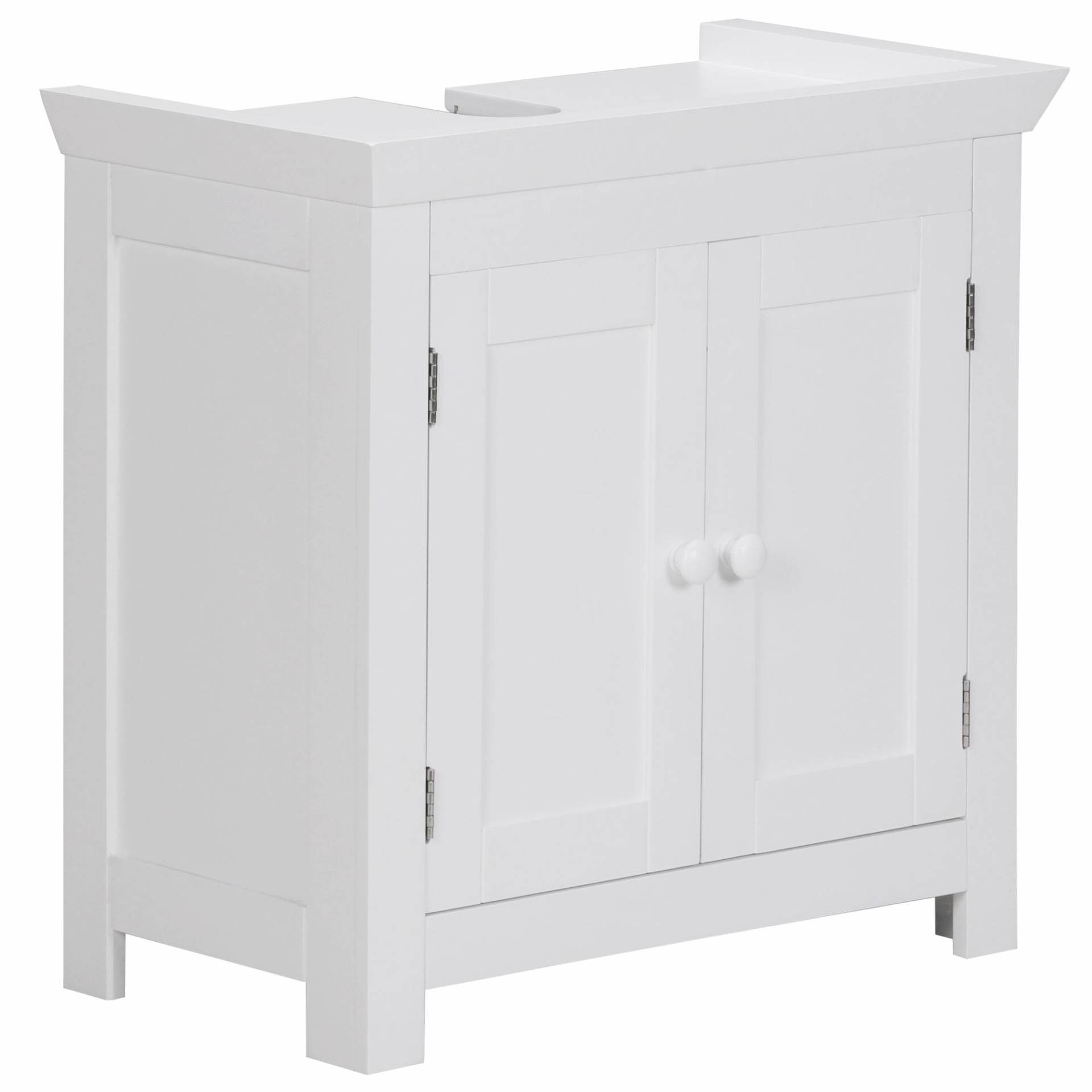Design Waschbeckenunterschrank WL1.350 Badunterschrank mit 2 Türen Weiß von Wohnling