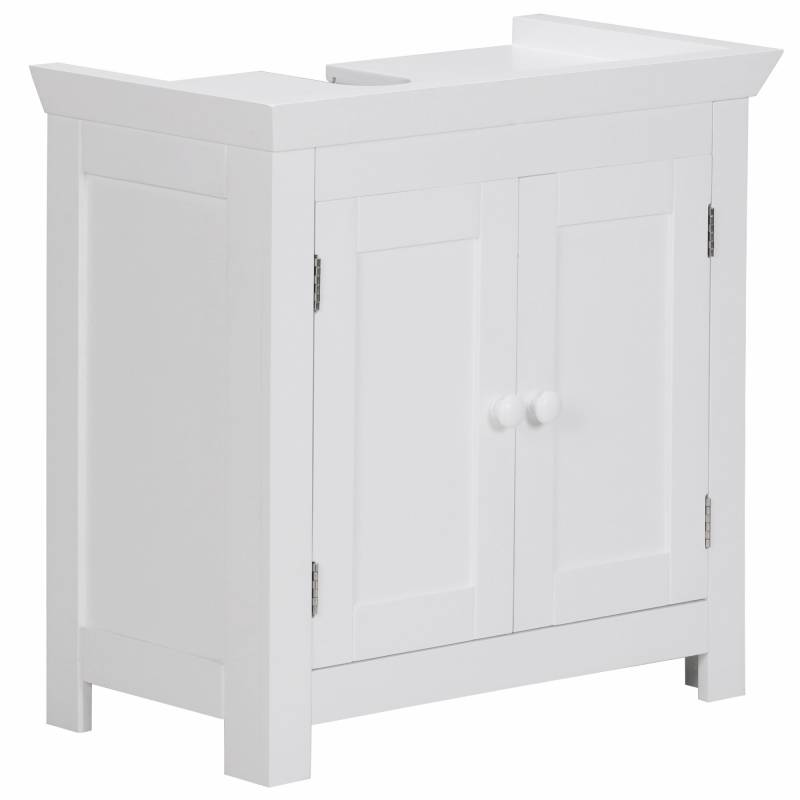 Design Waschbeckenunterschrank WL1.350 Badunterschrank mit 2 Türen Weiß von Wohnling