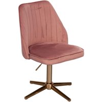 Drehstuhl rosa gold Stoff Eisen Drehstuhl rosa gold Stoff Eisen von Wohnling