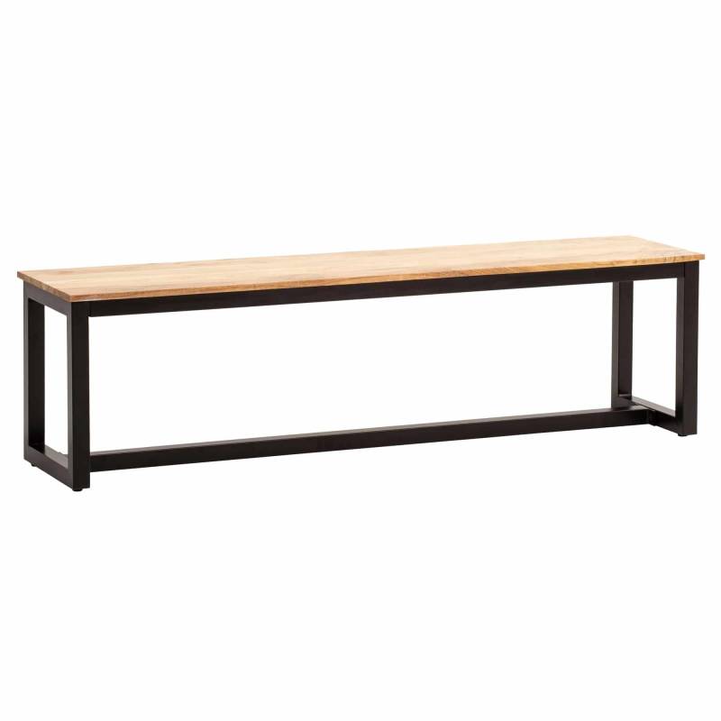 Esszimmerbank 140x40x45 cm Akazie Massivholz Metall Loft-Style von Wohnling