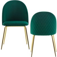 Esszimmerstuhl 2er Set Grün Samt Esszimmerstuhl 2er Set Grün Samt von Wohnling