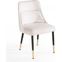 Esszimmerstuhl Samt Beige Küchenstuhl Schalenstuhl Modern Gepolstert von Wohnling