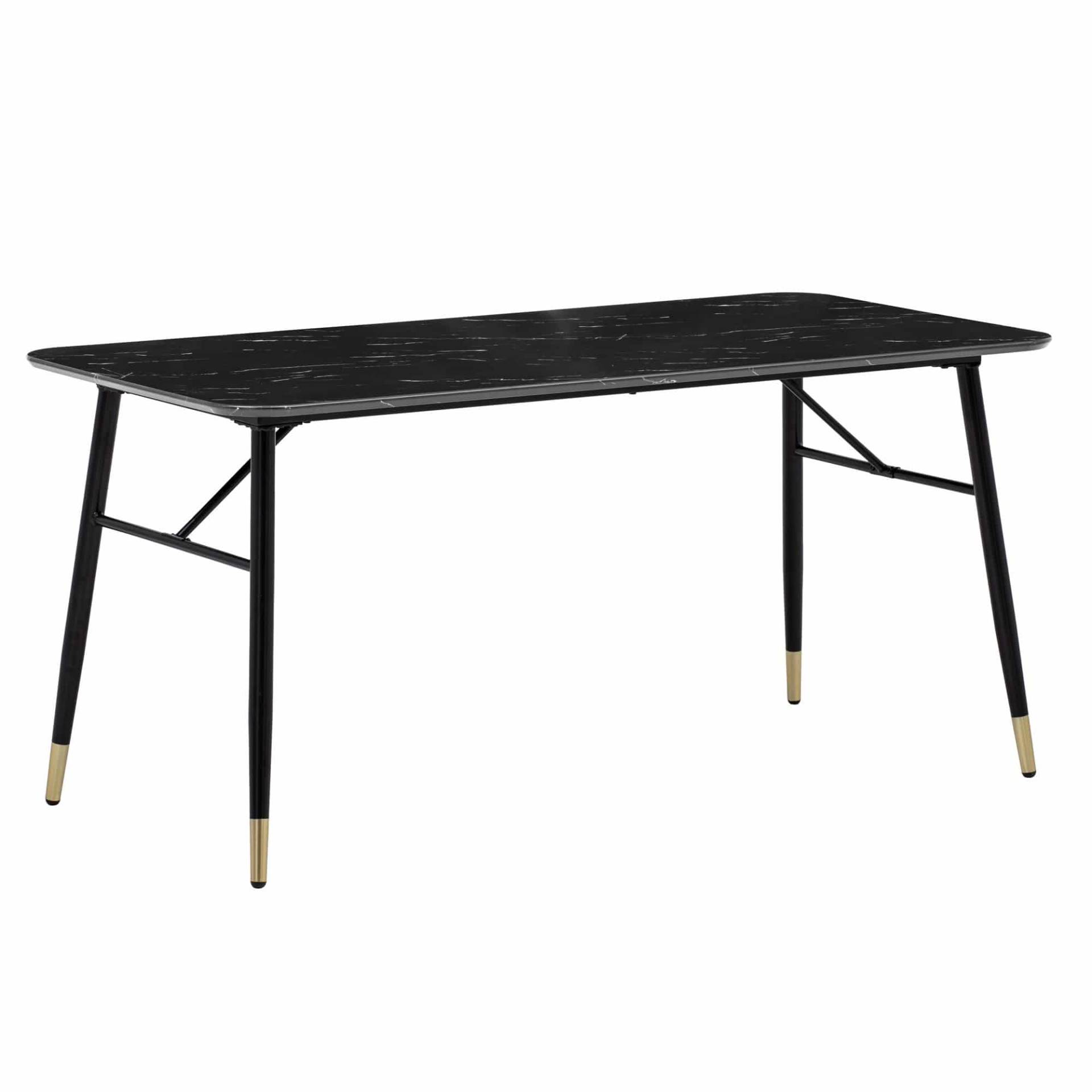 Esszimmertisch 140x80x76 cm Esstisch Schwarz in Marmor-Optik Modern Esszimmertisch 140x80x76 cm Esstisch Schwarz in Marmor-Optik Modern von Wohnling