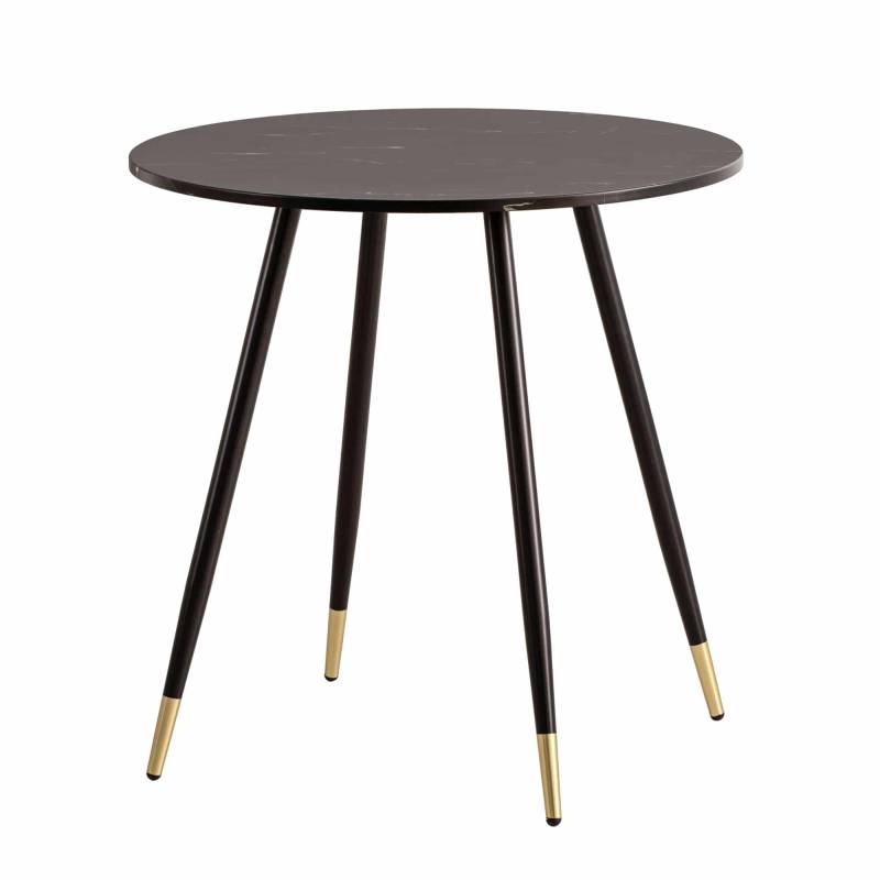 Esszimmertisch 75x75x76 cm Marmor-Optik Schwarz Esstisch Modern von Wohnling