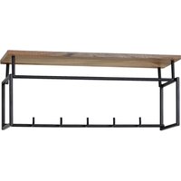 Garderobe natur schwarz pulverbeschichtet B/H/T: ca. 71x29x20 cm Garderobe natur schwarz pulverbeschichtet B/H/T: ca. 71x29x20 cm von Wohnling