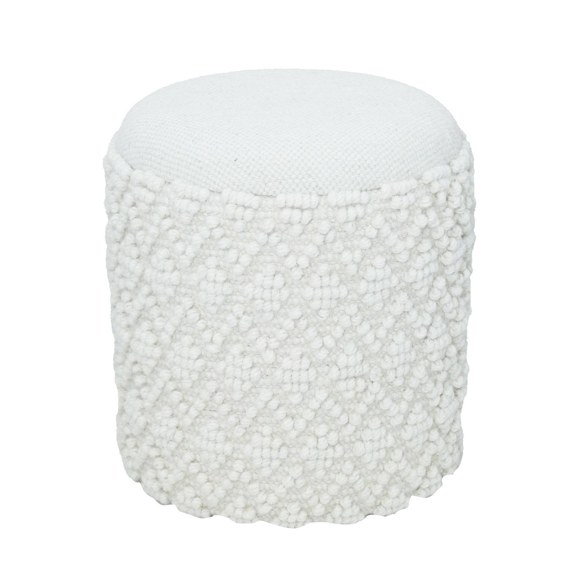 Hocker Boho Wolle mit Stauraum Ø40xH45cm Weiß abnehmbare Sitzfläche Hocker Boho Wolle mit Stauraum Ø40xH45cm Weiß abnehmbare Sitzfläche von Wohnling