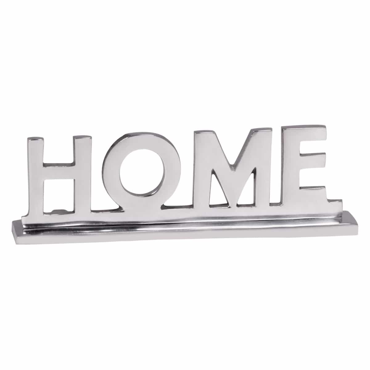 Home Deko Schriftzug Design Wohnzimmer Ess-Tisch- Dekoration Wohnung Alu Aluminium Wohndeko Silber 22 cm Home Deko Schriftzug Design Wohnzimmer Ess-Tisch- Dekoration Wohnung Alu Aluminium Wohndeko Silber 22 cm von Wohnling