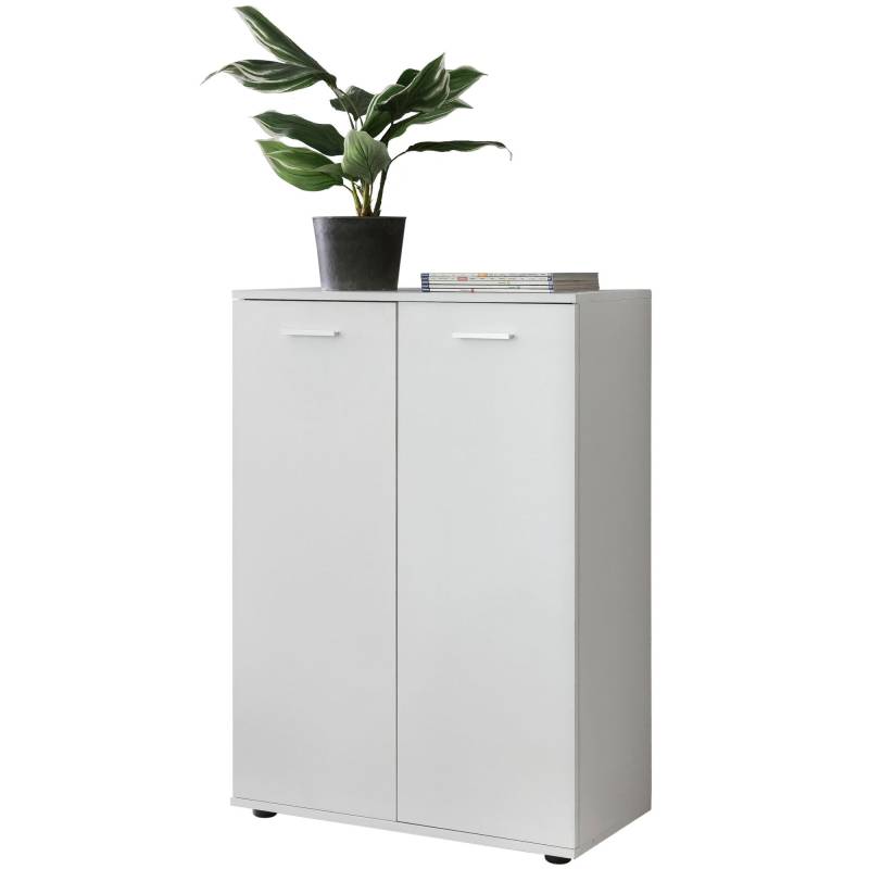Kommode 2 Türen 71x104x35cm Holz Weiß modern matt Flurschrank Sideboard Kommode 2 Türen 71x104x35cm Holz Weiß modern matt Flurschrank Sideboard von Wohnling