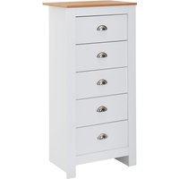 Kommode 53x114x39 cm Weiß / Eiche von Wohnling