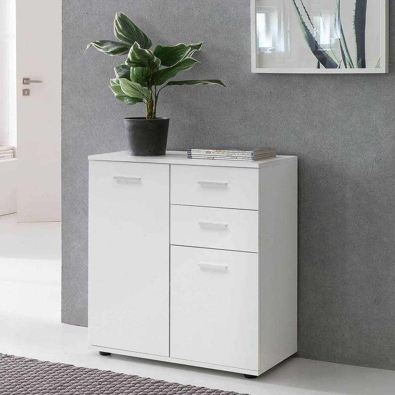 home24 Kommode Progreso 71 x 78 x 36cm Weiß von home24
