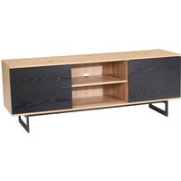 Lowboard 150 cm TV Schrank Fernsehkommode Fernsehschrank Eiche Schwarz Lowboard 150 cm TV Schrank Fernsehkommode Fernsehschrank Eiche Schwarz von Wohnling