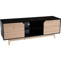 Lowboard 150 cm TV Schrank Fernsehkommode Fernsehschrank Schwarz Eiche Lowboard 150 cm TV Schrank Fernsehkommode Fernsehschrank Schwarz Eiche von Wohnling