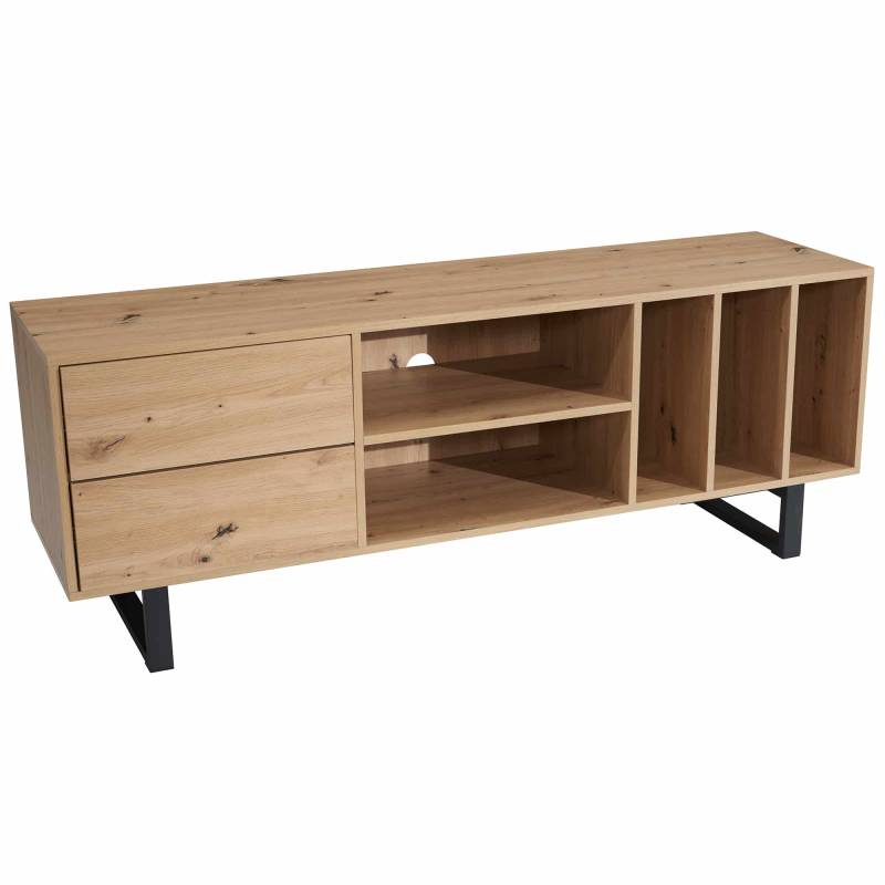 Lowboard Eiche-Dekor 150x55x40 cm TV-Kommode Modern von Wohnling
