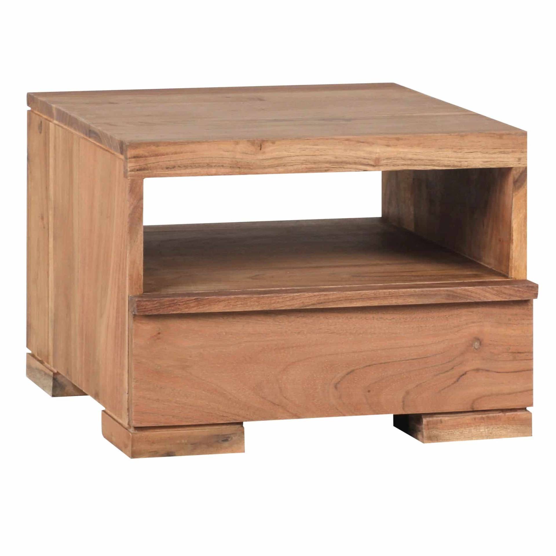 Nachttisch MUMBAI Massiv-Holz Akazie Nacht-Kommode 30 cm 1 Schublade Ablage Nachtschrank Landhaus-Stil Echt-Holz Nachttisch MUMBAI Massiv-Holz Akazie Nacht-Kommode 30 cm 1 Schublade Ablage Nachtschrank Landhaus-Stil Echt-Holz von Wohnling