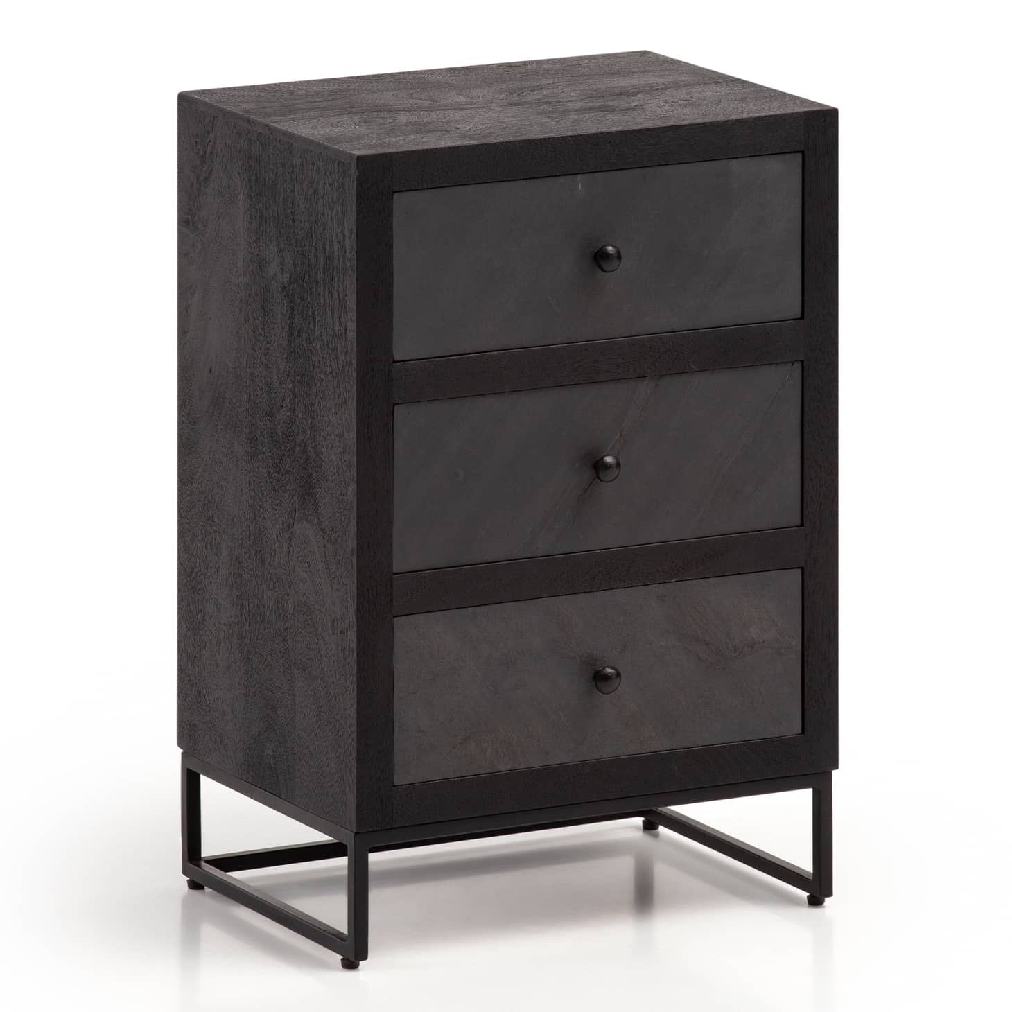Nachttisch Mango Massivholz / Steinoptik 40x60x30 cm Nachtschrank Boxspringbett Nachttisch Mango Massivholz / Steinoptik 40x60x30 cm Nachtschrank Boxspringbett von Wohnling