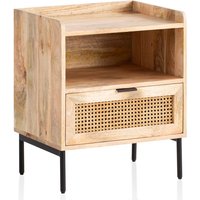 Nachttisch Nachtkommode Boxspringbett Holz Rattan 60 cm Wiener Geflecht Nachttisch Nachtkommode Boxspringbett Holz Rattan 60 cm Wiener Geflecht von Wohnling