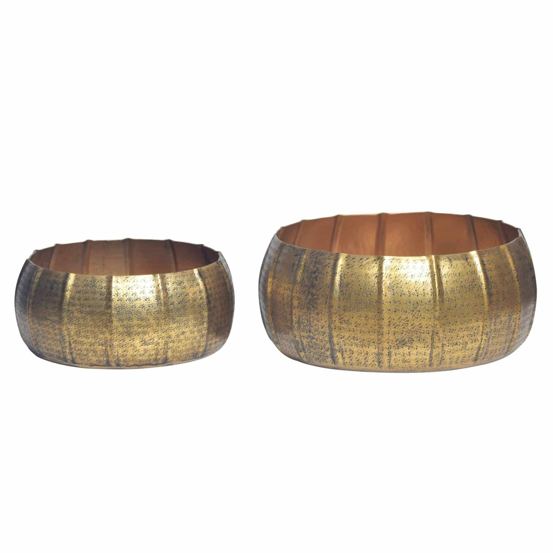 Pflanzgefäß 2er Set Metall Pflanzkübel Gold Pflanzgefäß 2er Set Metall Pflanzkübel Gold von Wohnling