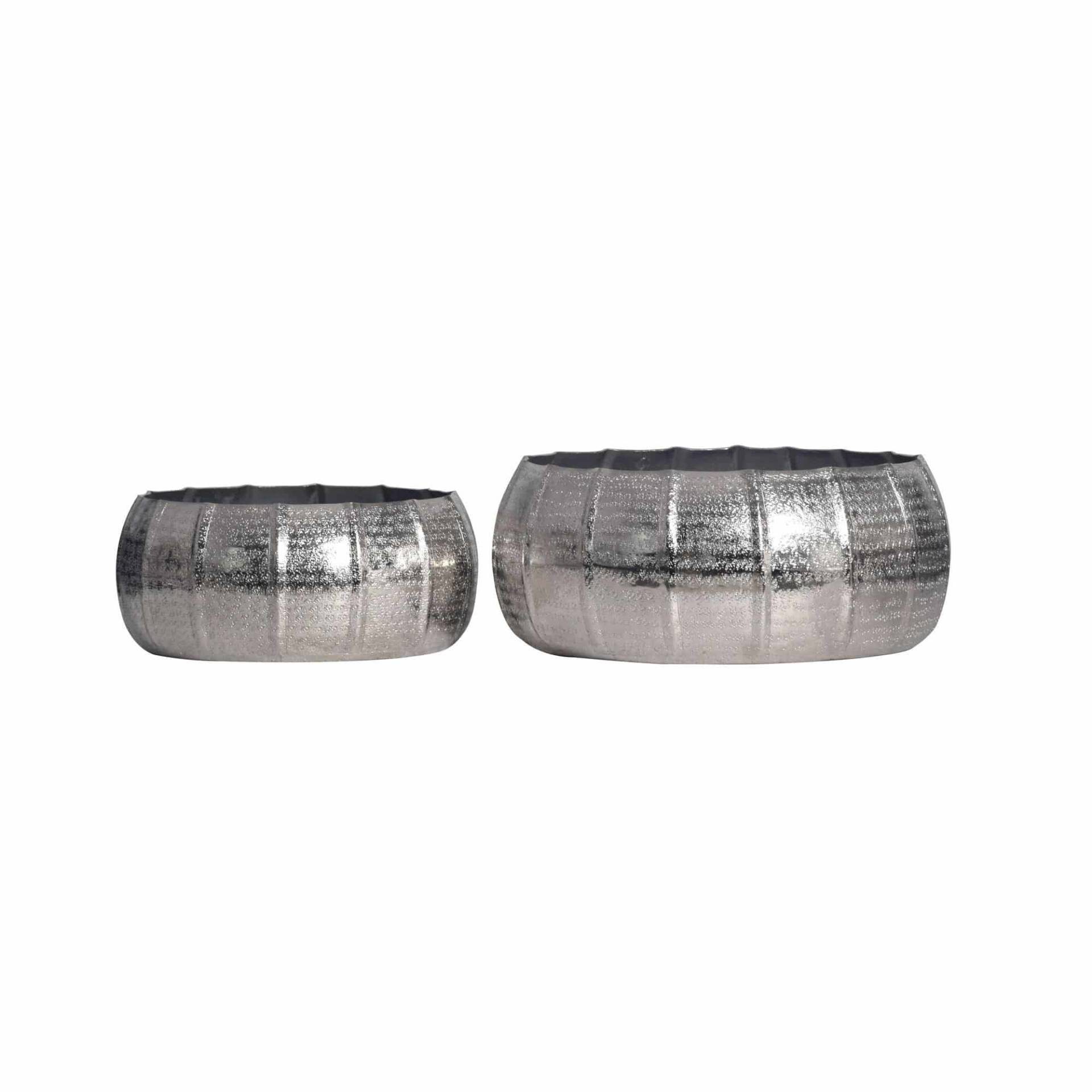 Pflanzgefäß 2er Set Metall Pflanzkübel Silber Pflanzgefäß 2er Set Metall Pflanzkübel Silber von Wohnling