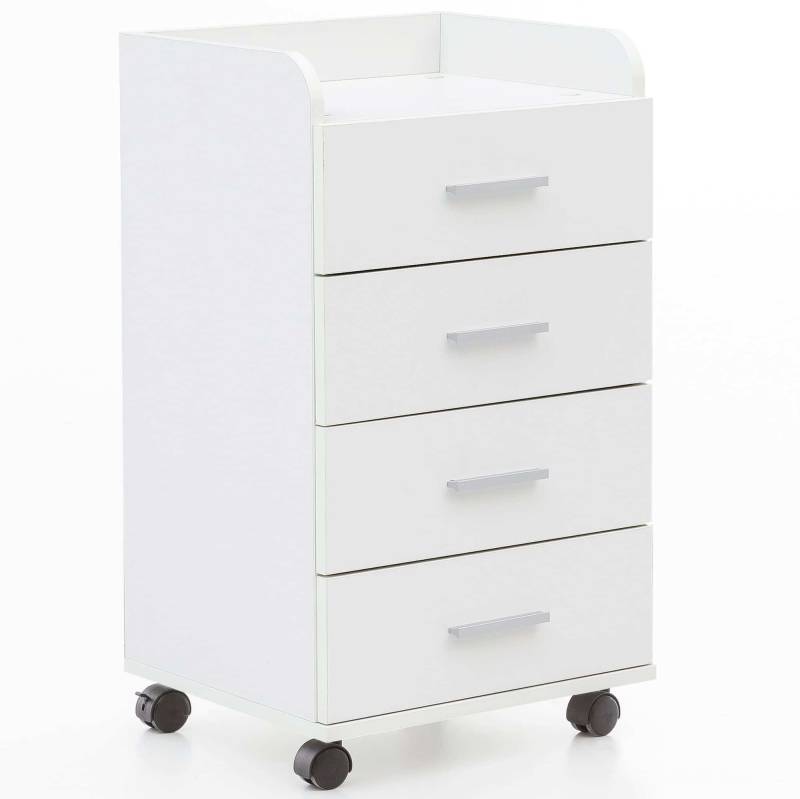 Rollcontainer WL5.748 40 x 70,5 x 33 cm Weiß von Wohnling