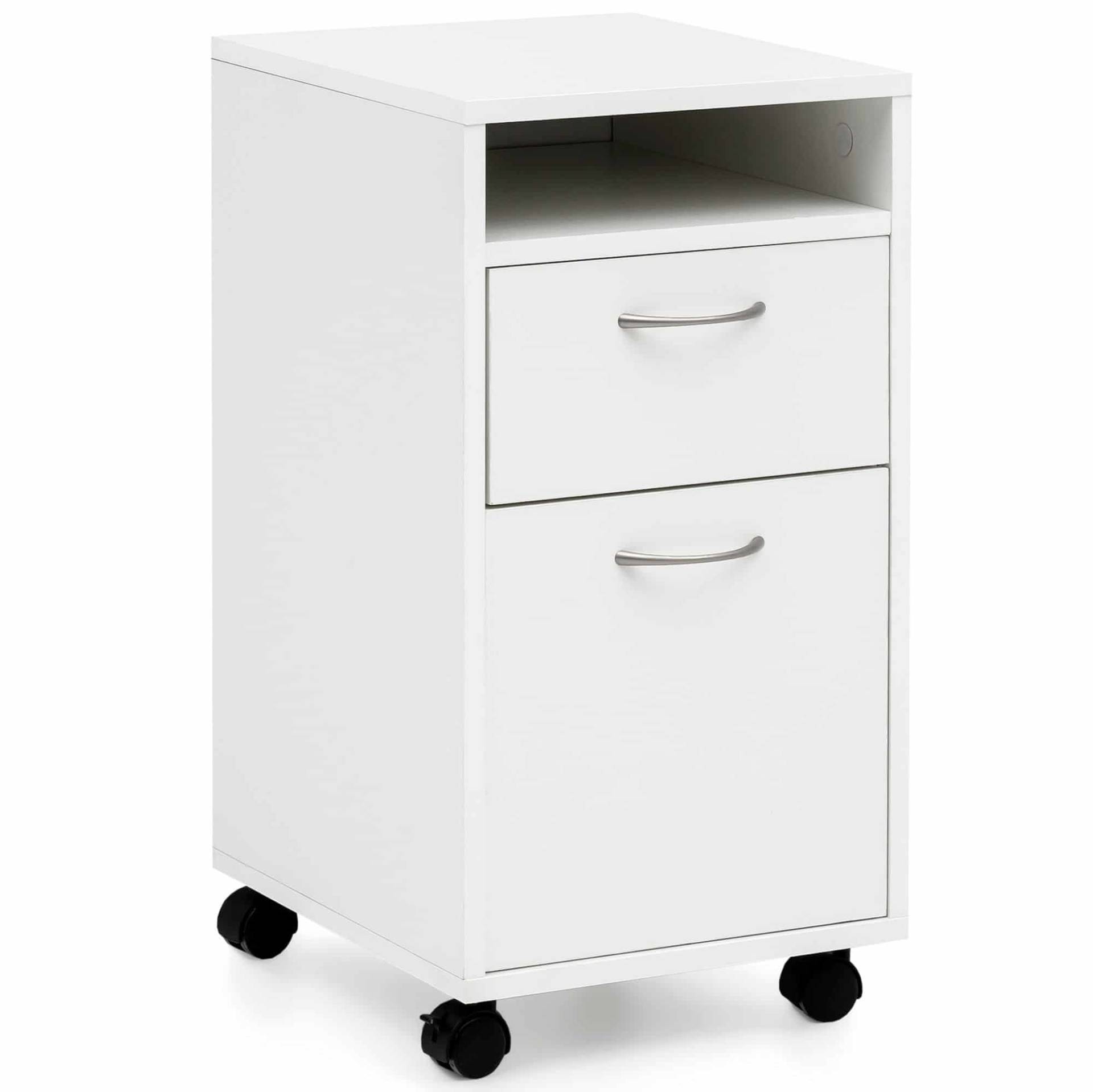 Rollcontainer WL5.901 Weiß 33x63x38 cm Schreibtisch-Unterschrank Holz Rollcontainer WL5.901 Weiß 33x63x38 cm Schreibtisch-Unterschrank Holz von Wohnling