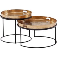 Satztisch Gold / Schwarz Metall von Wohnling