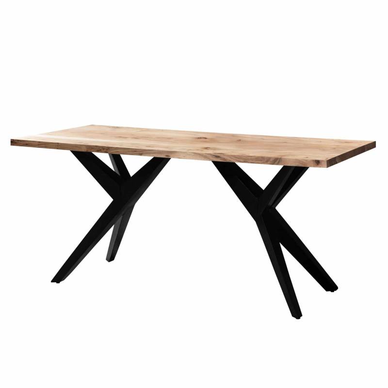 Schreibtisch 160x80x76 cm Akazie Massivholz Computertisch Loft-Style von Wohnling