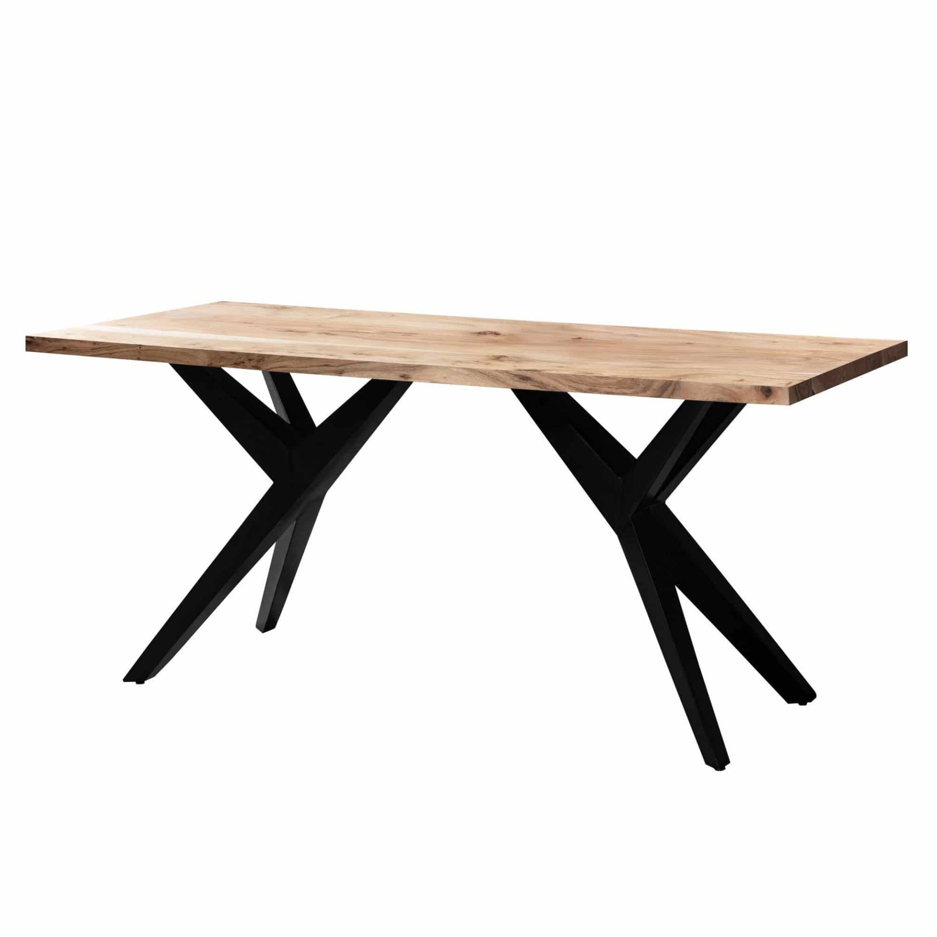 Schreibtisch 180x90x76 cm Akazie Massivholz Computertisch Loft-Style von Wohnling