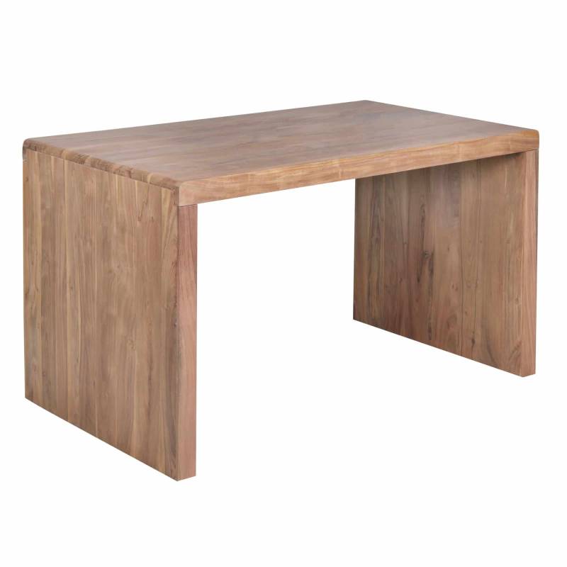 Schreibtisch BOHA Massiv-Holz Akazie Computertisch 160 cm breit Echtholz Design Ablage Büro-Tisch Landhaus-Stil von Wohnling