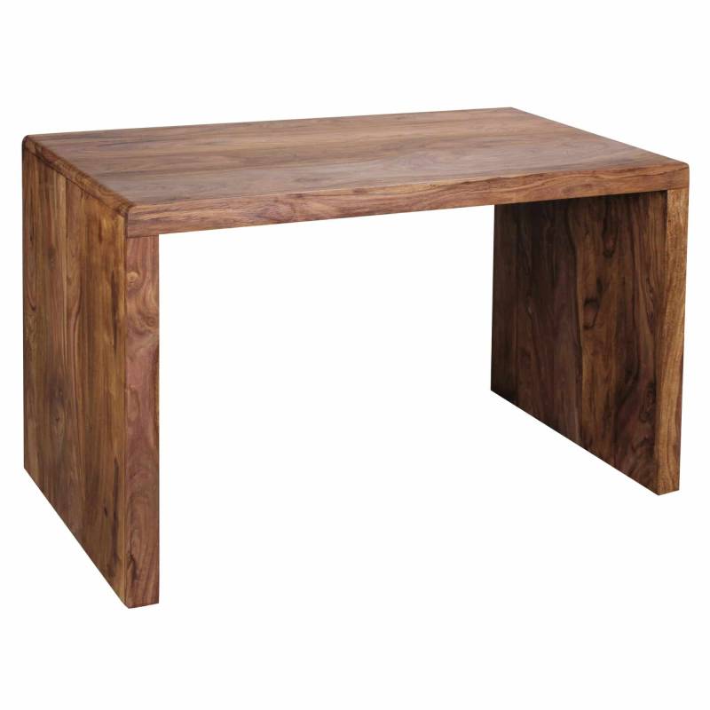 Schreibtisch BOHA Massiv-Holz Sheesham Computertisch 120 cm breit Echtholz Design Ablage Büro-Tisch Landhaus-Stil von Wohnling