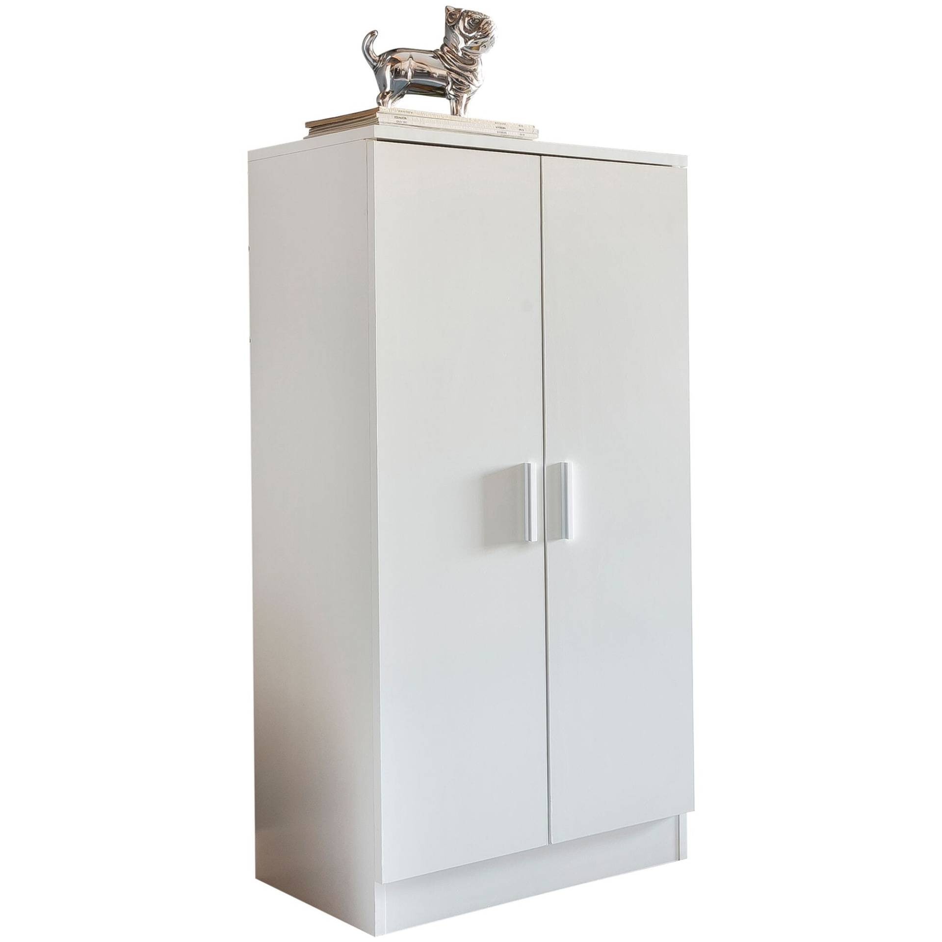 Schuhschrank 2 Türen Weiß 55x108x35cm Holz Dielenschrank Garderobe Schuhschrank 2 Türen Weiß 55x108x35cm Holz Dielenschrank Garderobe von Wohnling