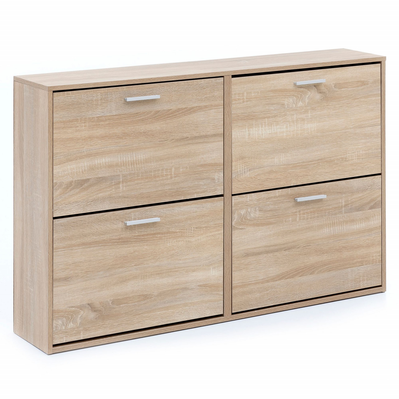 Schuhschrank WL5.828 Modern 120 x 81 x 24 cm Holz Schuhregal Sonoma 4 F?cher von Wohnling