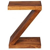 Sheesham Massivholz Beistelltisch Z Cube 44 x 30 x 59 cm mit Ablage Sheesham Massivholz Beistelltisch Z Cube 44 x 30 x 59 cm mit Ablage von Wohnling