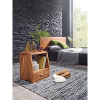 Sheesham Massivholz Nachtkonsole mit 1 Schublade und Ablage 45 x 53 x 40 cm Sheesham Massivholz Nachtkonsole mit 1 Schublade und Ablage 45 x 53 x 40 cm von Wohnling