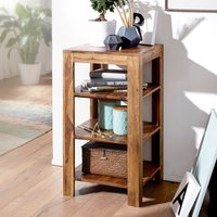 Sheesham Massivholz Standregal mit 3 Böden 44 x 44 x 83 cm von Wohnling