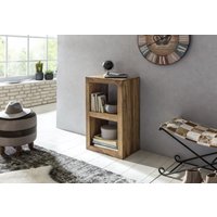 Sheesham Standregal Massiv 88 cm mit 2 Böden Massivholz von Wohnling