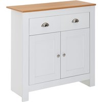 Sideboard 79x81x34,5 cm Weiß / Eiche von Wohnling