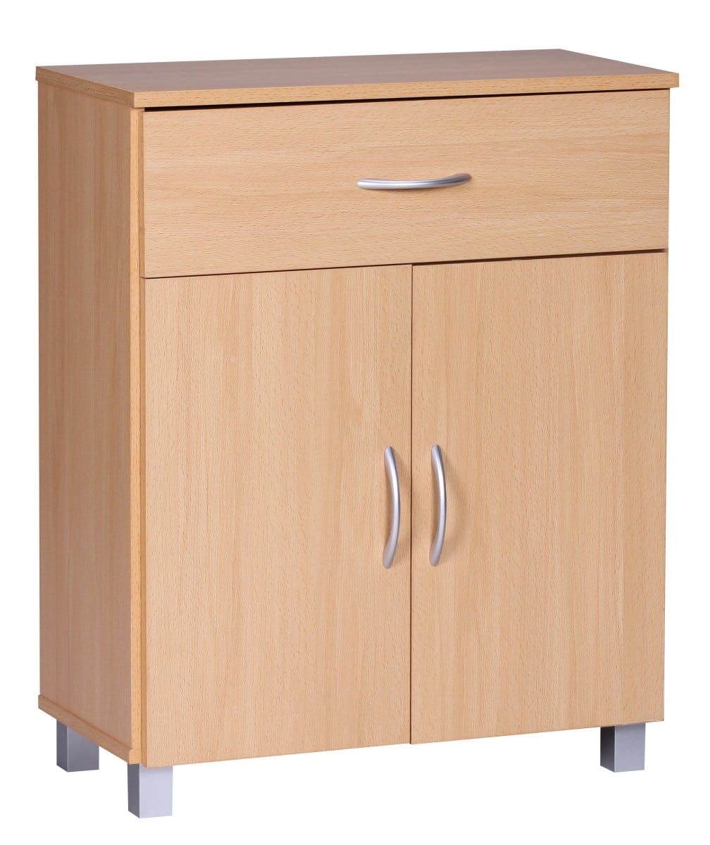 Sideboard Buche WL1.335 60x75x30cm Kommode mit Schublade und T?ren von Wohnling