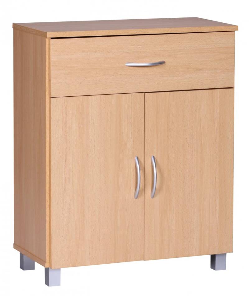 Sideboard Buche WL1.335 60x75x30cm Kommode mit Schublade und Türen von Wohnling