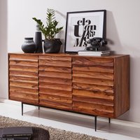 Sideboard Sheesham Massivholz 150x81x41 cm von Wohnling