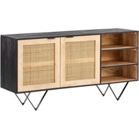 Sideboard schwarz B/H/T: ca. 145x75x40 cm von Wohnling