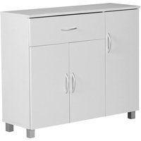 Sideboard weiß silber B/H/T: ca. 90x75x30 cm von Wohnling