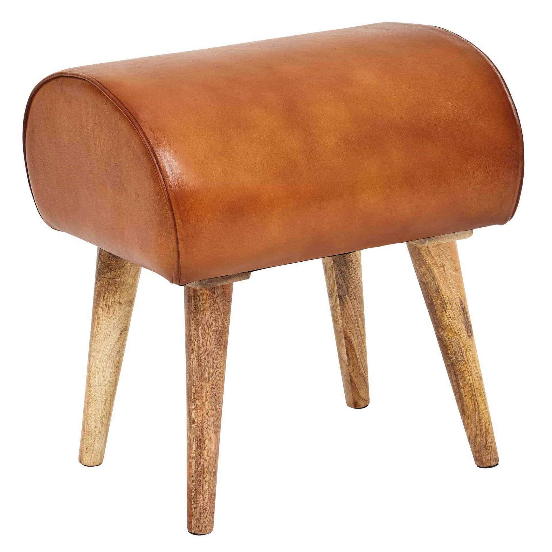Sitzhocker Echtleder / Massivholz 45 x 53 x 40 cm Moderner Lederhocker Sitzhocker Echtleder / Massivholz 45 x 53 x 40 cm Moderner Lederhocker von Wohnling