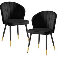 Stuhl 2er Set schwarz B/H/T: ca. 55x83x53 cm von Wohnling