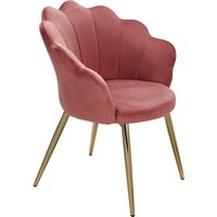Stuhl rosa gold Stoff Eisen B/H/T: ca. 47,5x80x53 cm von Wohnling